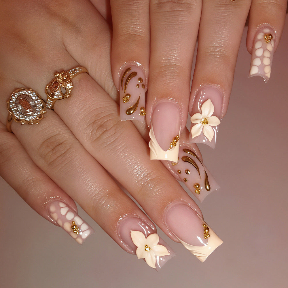 Decorative 3D Floral Nail Art Tips Kalsten
