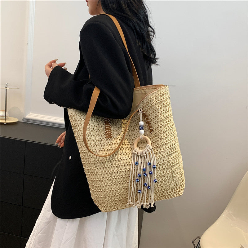 Handcrafted Straw Tote Bag