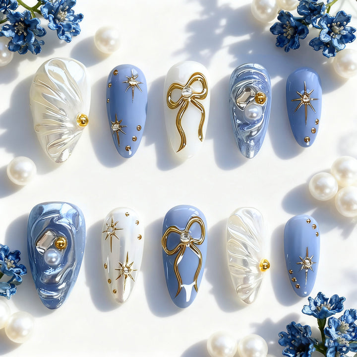 Luxurious Decorative Press-On Nail Set
