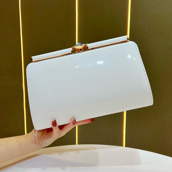 Elegant Patent Leather Evening Clutch