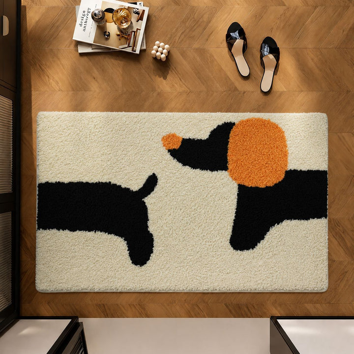 Decorative Dog-Themed Area Rug Kalsten