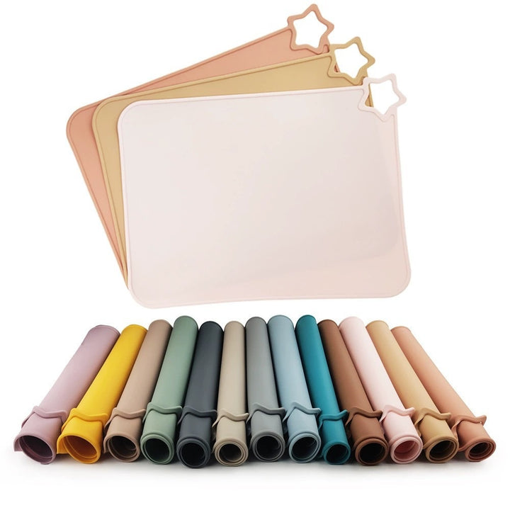 Rectangular Silicone Non-Slip Placemat with Star Corner Grip