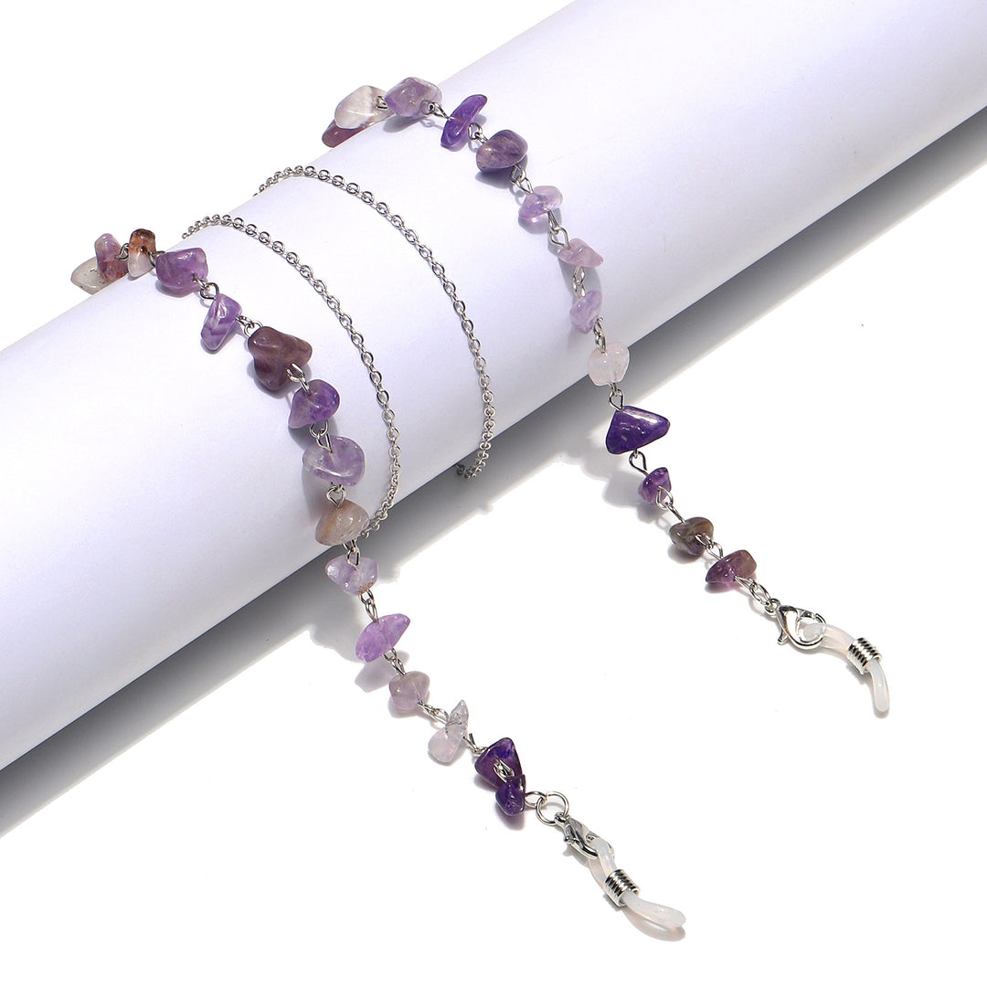 Natural Amethyst Crystal Eyewear Chain Kalsten