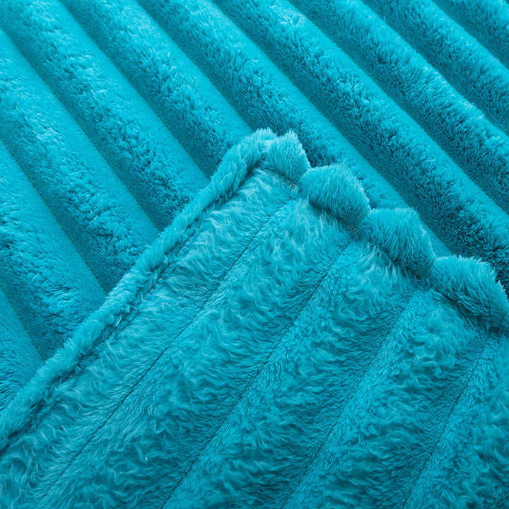 Women's Fluffy Blanket with Textured Design Kalsten
