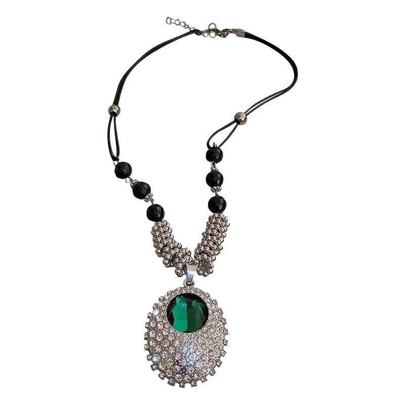Crystal Embellished Pendant Necklace Kalsten