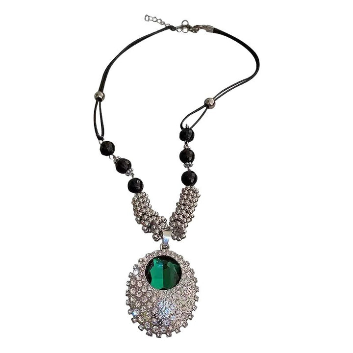 Crystal Embellished Pendant Necklace Kalsten