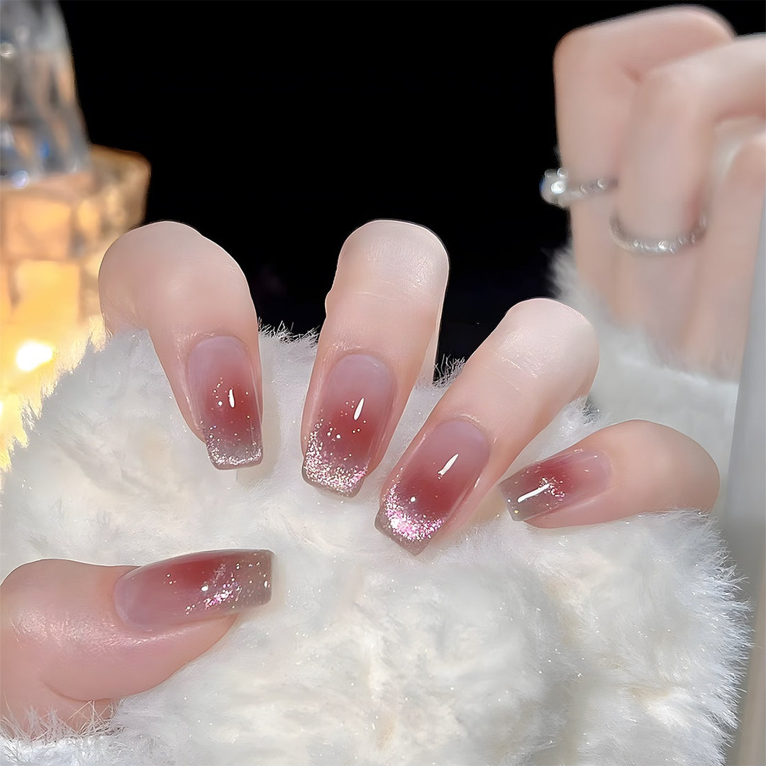 Glamorous artificial nail set with glitter and glamour accents Kalsten