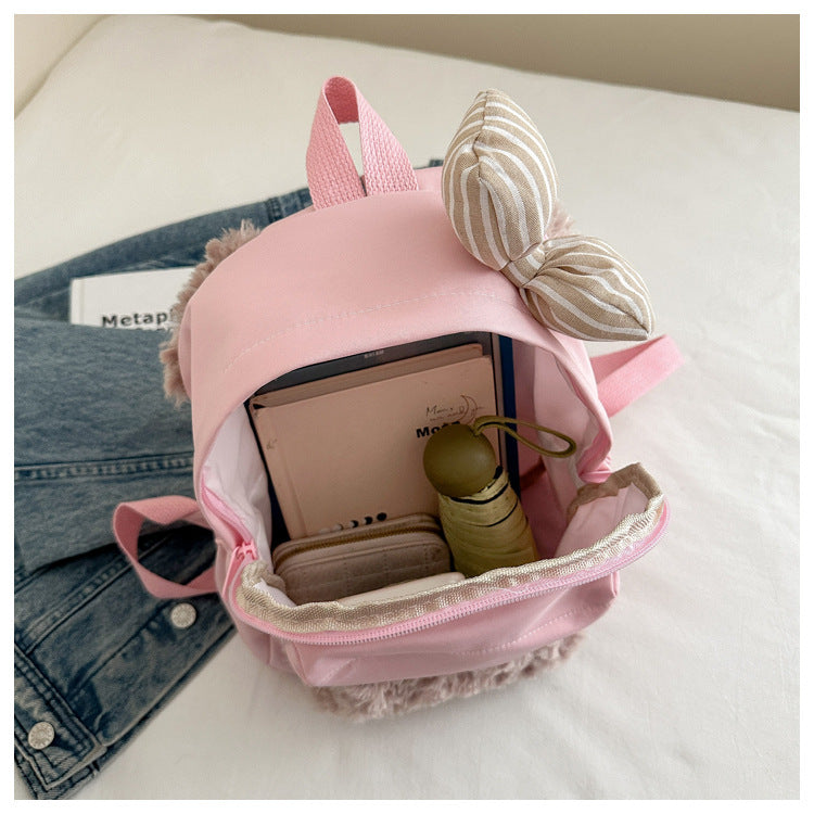 Plush backpack with high-quality surface structure Kalsten