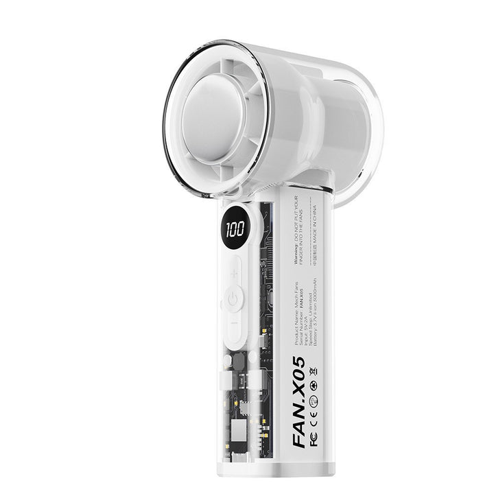 Women's Portable Hand Fan with Digital Speed Display Kalsten