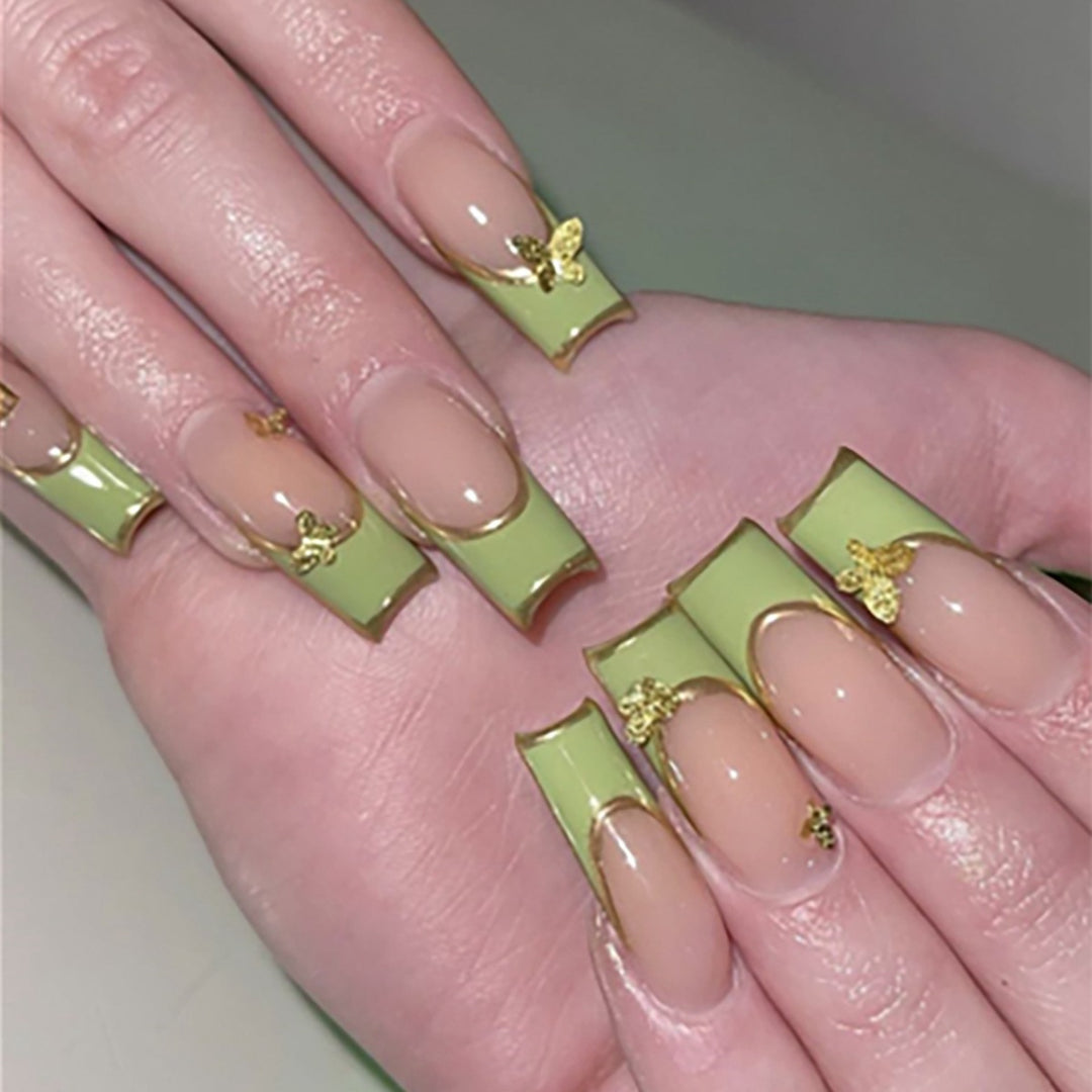Elegant Butterfly-Detail Press-On Nails Kalsten