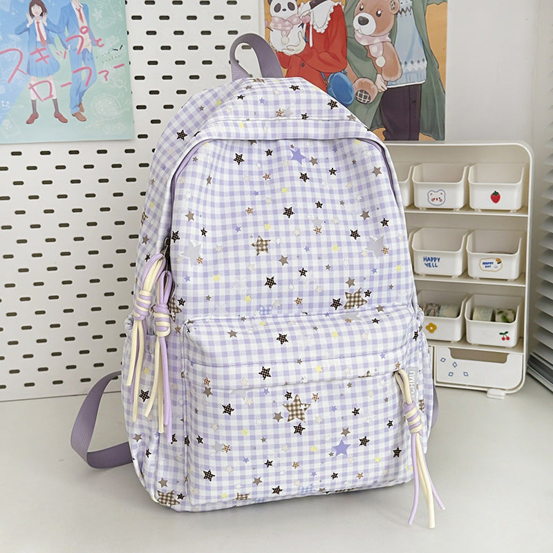 Cute Decorative Star-Embellished Backpack Kalsten