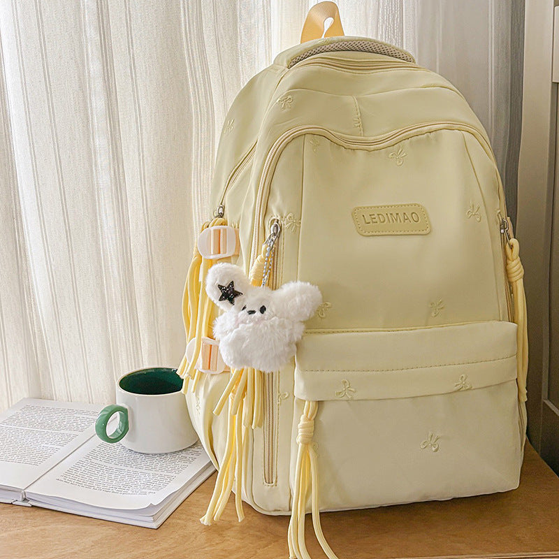 Stylish Multi-Pocket Backpack with Charm Kalsten