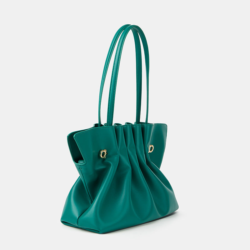 Elegant Pleated Handheld Tote Bag