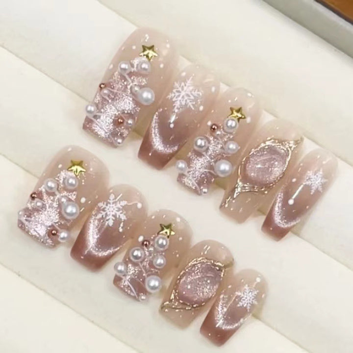 Decorative Festive Press-On Nails Kalsten