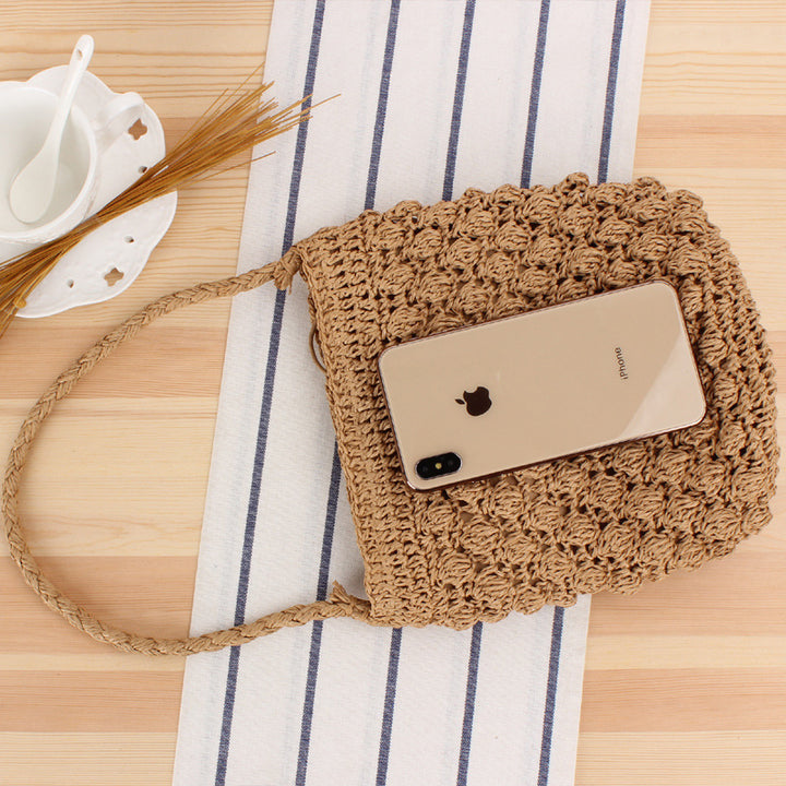 Hand-knotted bucket bag with textured surface Kalsten