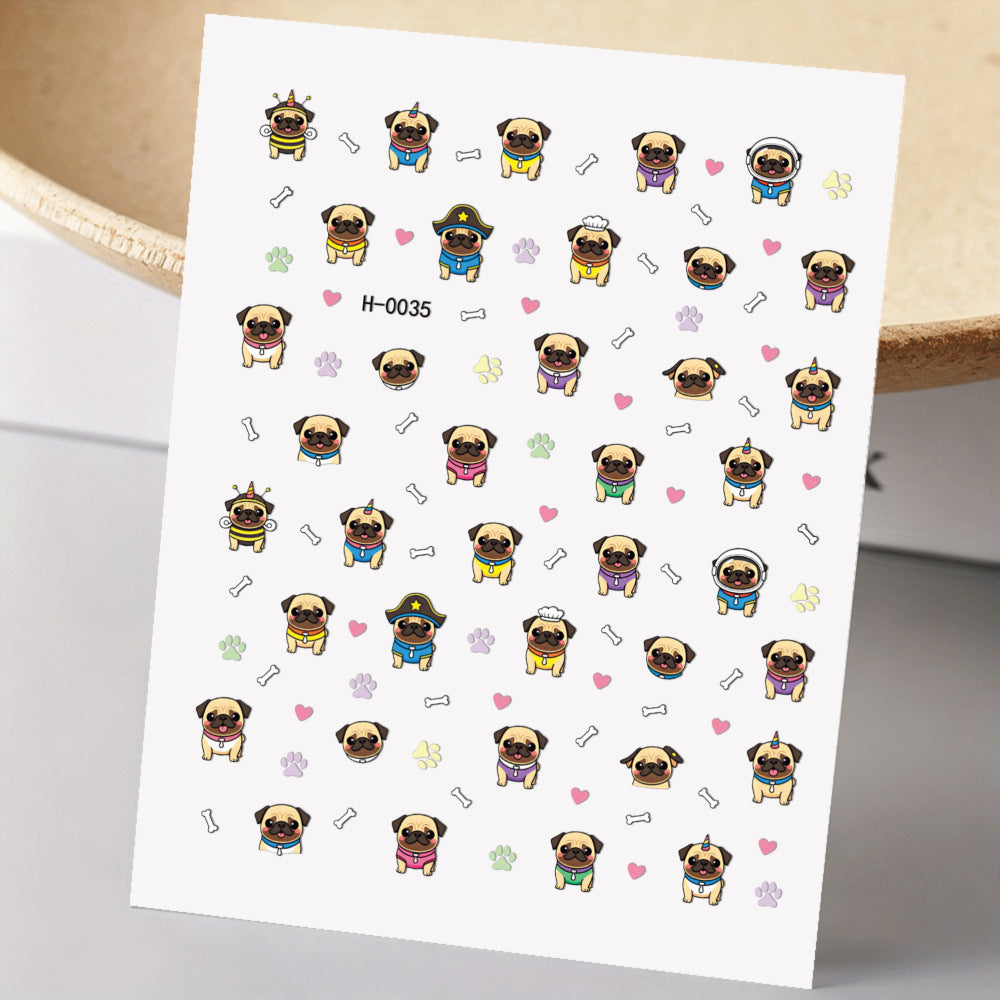 Cute Dog-Themed Nail Art Stickers