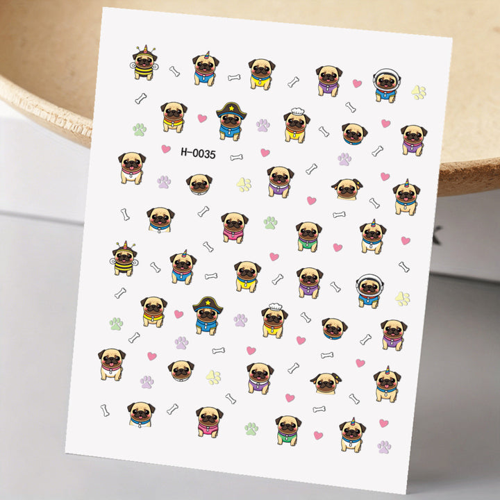 Cute Dog-Themed Nail Art Stickers
