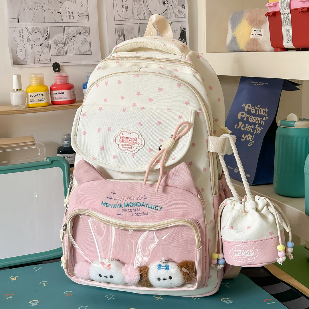 Stylish Water-Resistant Star-Patterned Backpack Kalsten