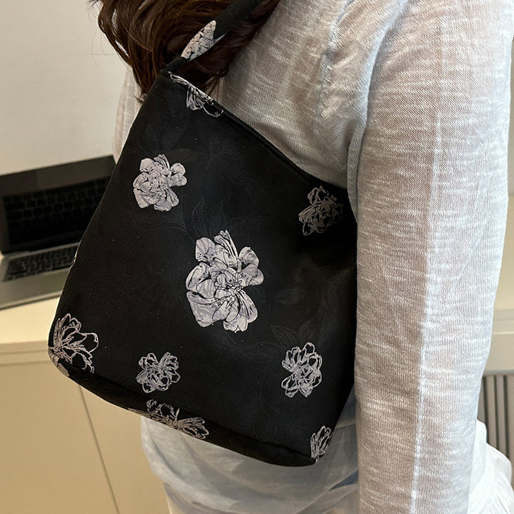 Embroidered Floral Shoulder Bag