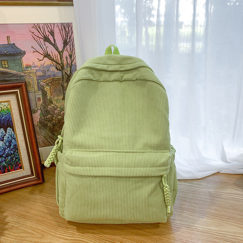 Corduroy Textured Backpack Kalsten