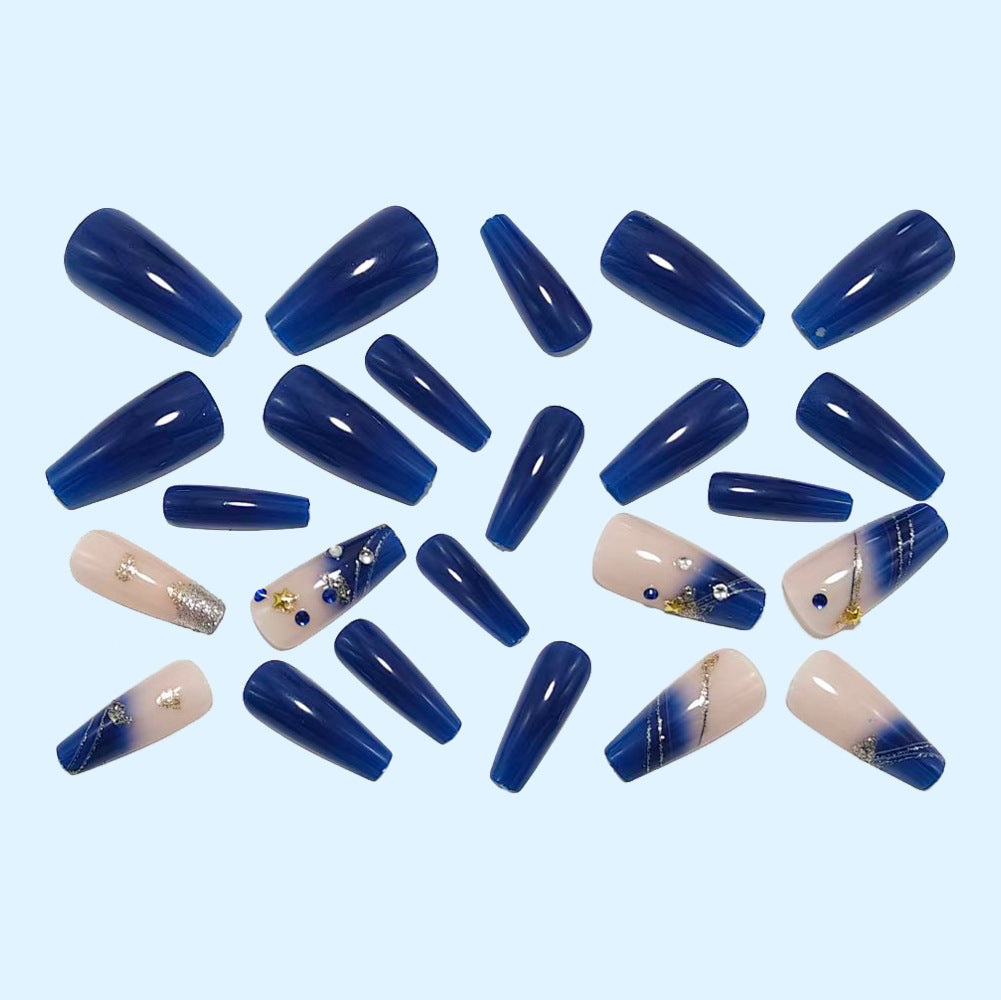 Artificial nails in luxurious ombre design with glitter accents Kalsten