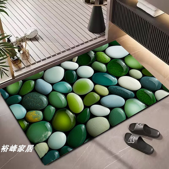 Stone-Inspired Decorative Area Mat