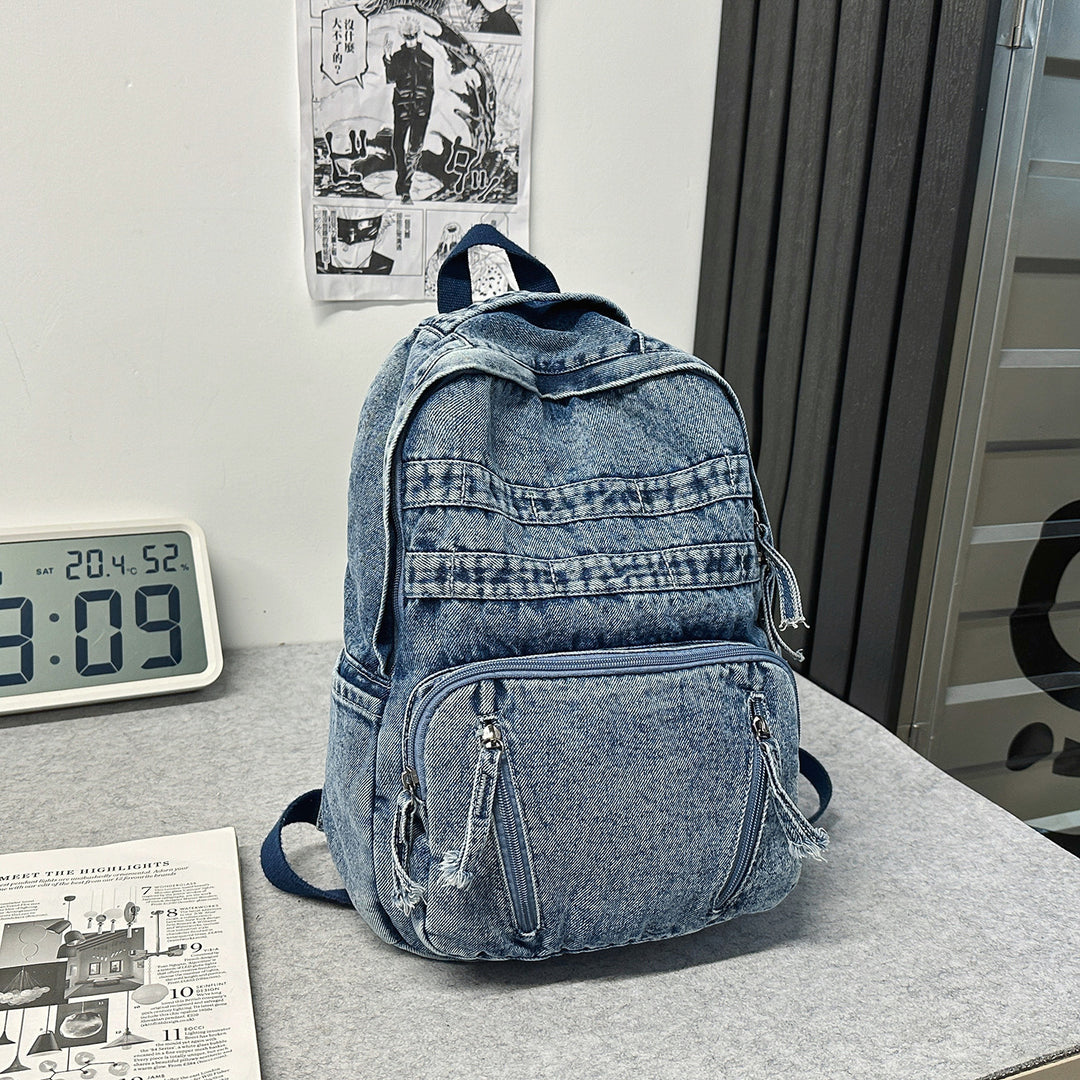 Durable Denim Fabric Backpack Kalsten
