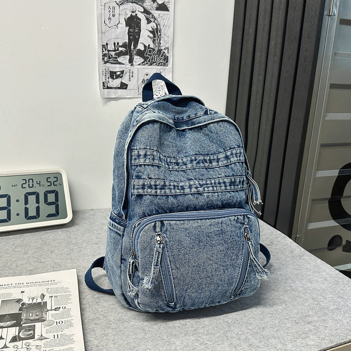 Durable Denim Fabric Backpack Kalsten