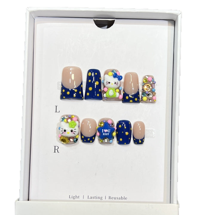 Playful Cartoon-Themed Press-On Nail Set Kalsten