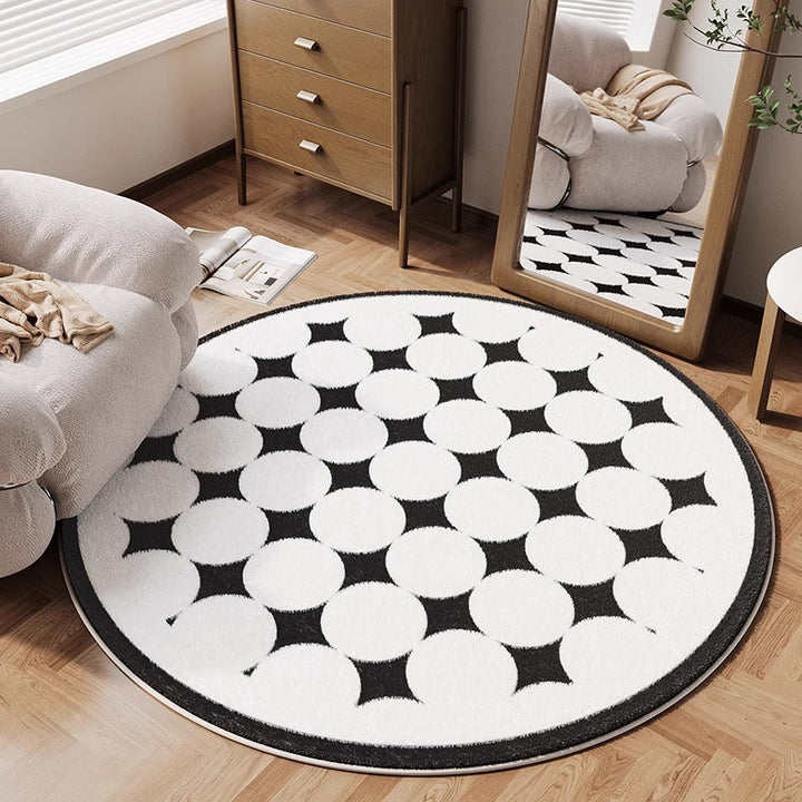 Soft Plush Polka Dot Area Rug