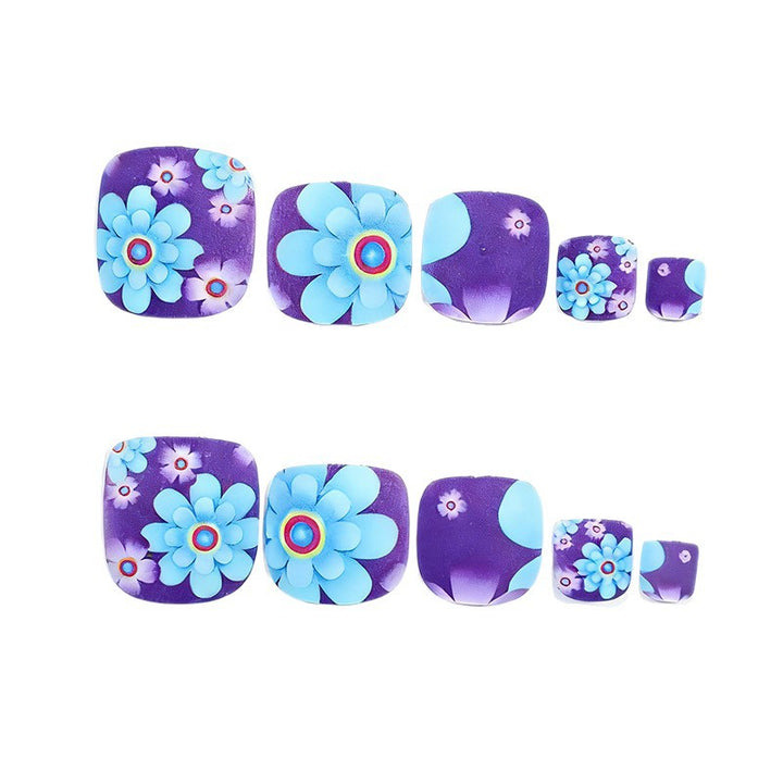 Floral Design Pedicure Nail Art Enhancements Kalsten