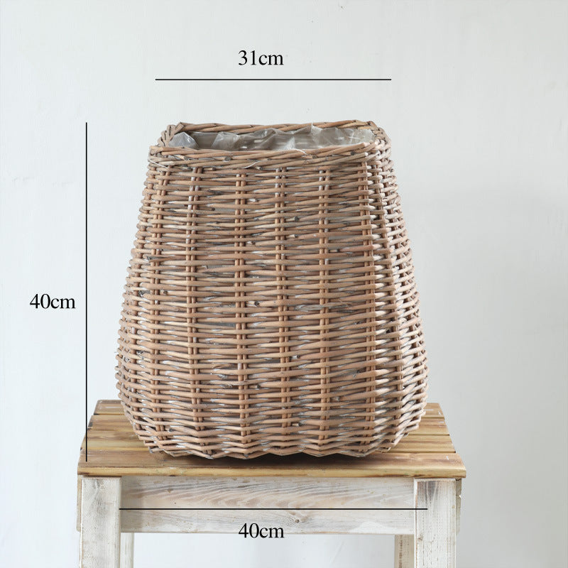 Large Handmade Laundry Basket with Natural Design Kalsten