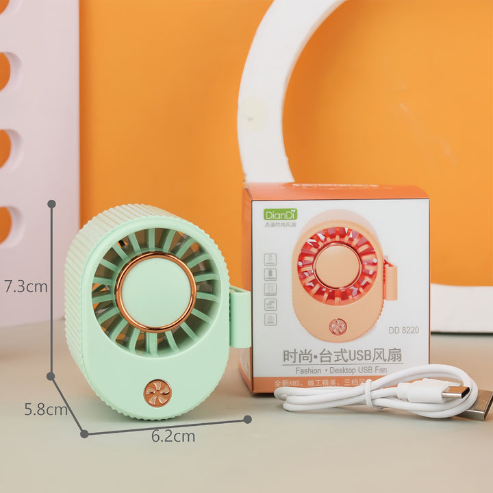 Women portable mini fan with adjustable tilt and USB connection Kalsten