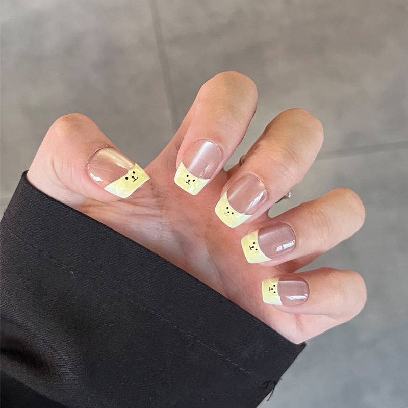 Elegant Long Press-On Nails Set with Artistic Tips Kalsten