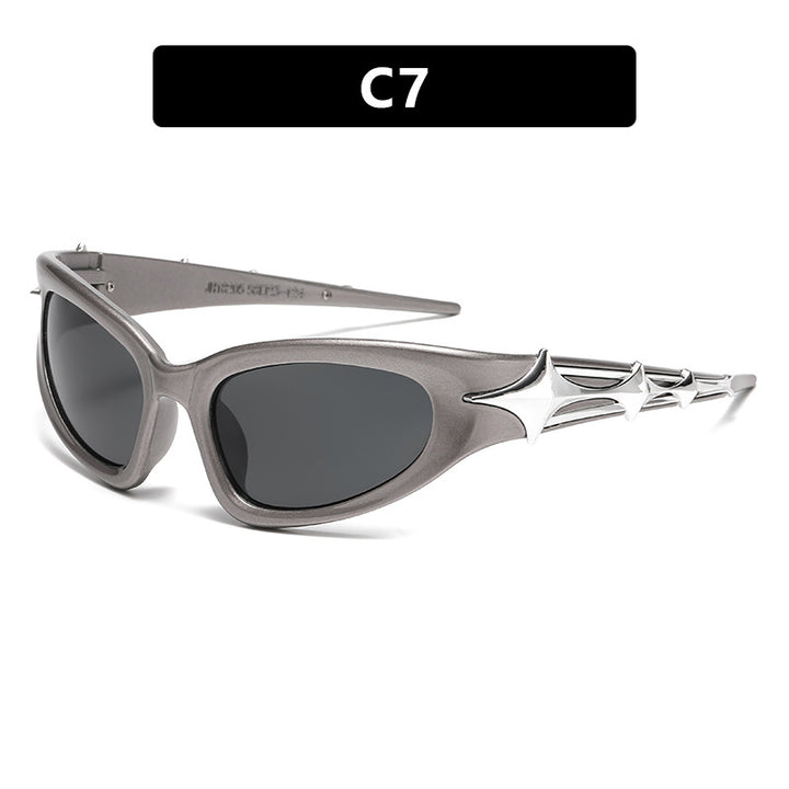 Women futuristic sunglasses with unique star design Kalsten