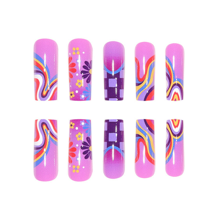 Decorative Long Acrylic Nail Design Kalsten