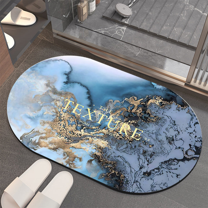 Luxurious Abstract Marble Bath Mat Kalsten