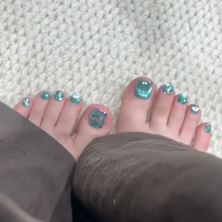 Decorative Glitter Gel Pedicure