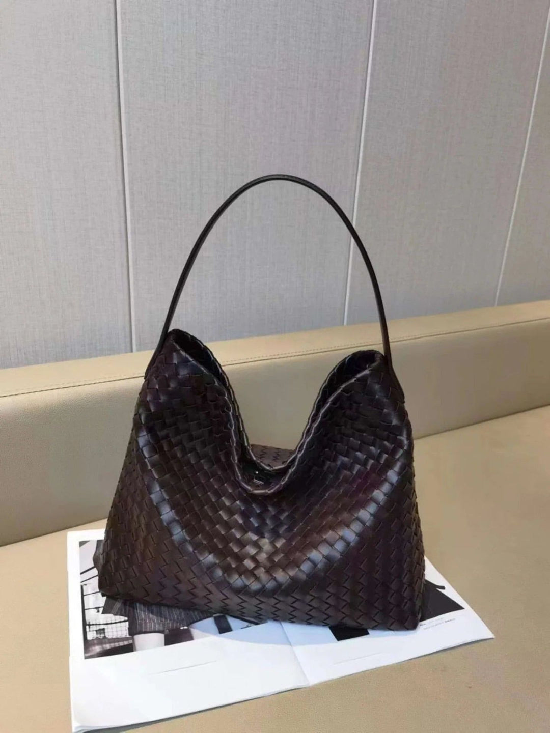 Contemporary Woven Hobo Bag Kalsten