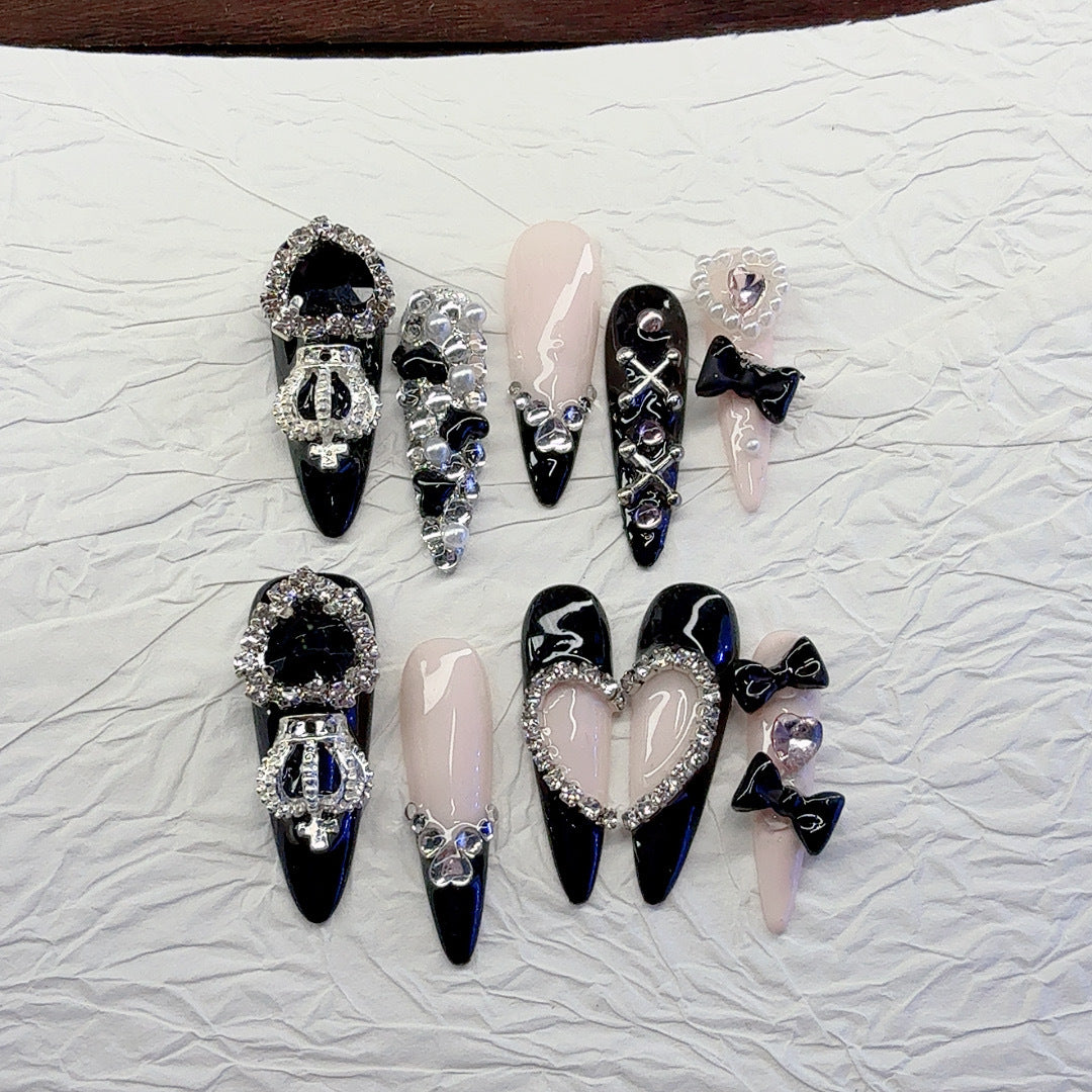 Elegant Ornate Press-On Nail Art Set