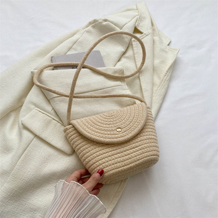Hand-knotted mini bag with curved design Kalsten