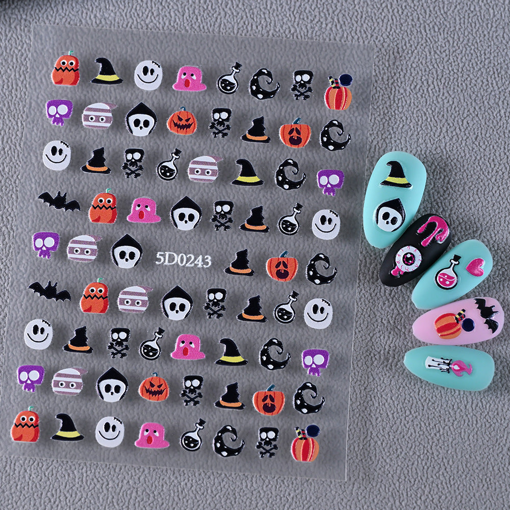 Halloween-Themed Nail Art Sticker Set
