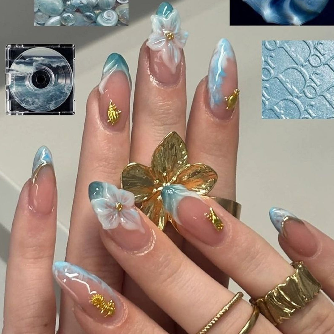 Elegant Decorative Press-On Nail Tips