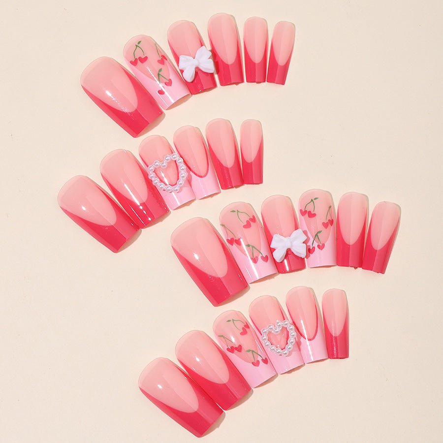 False Nails Set with Romantic Designs Kalsten