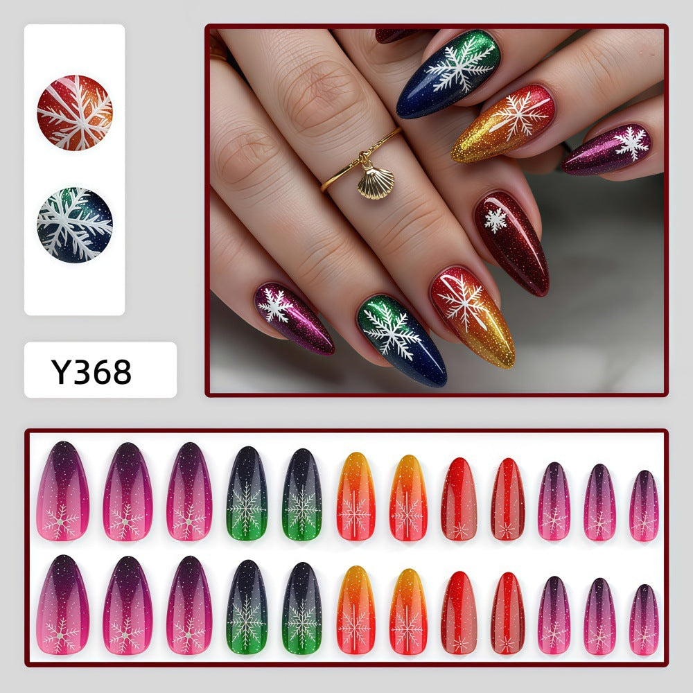 Artificial nails with sparkling snowflake design Kalsten