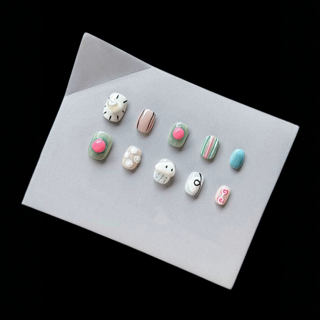 Creative Press-On Nail Art Collection