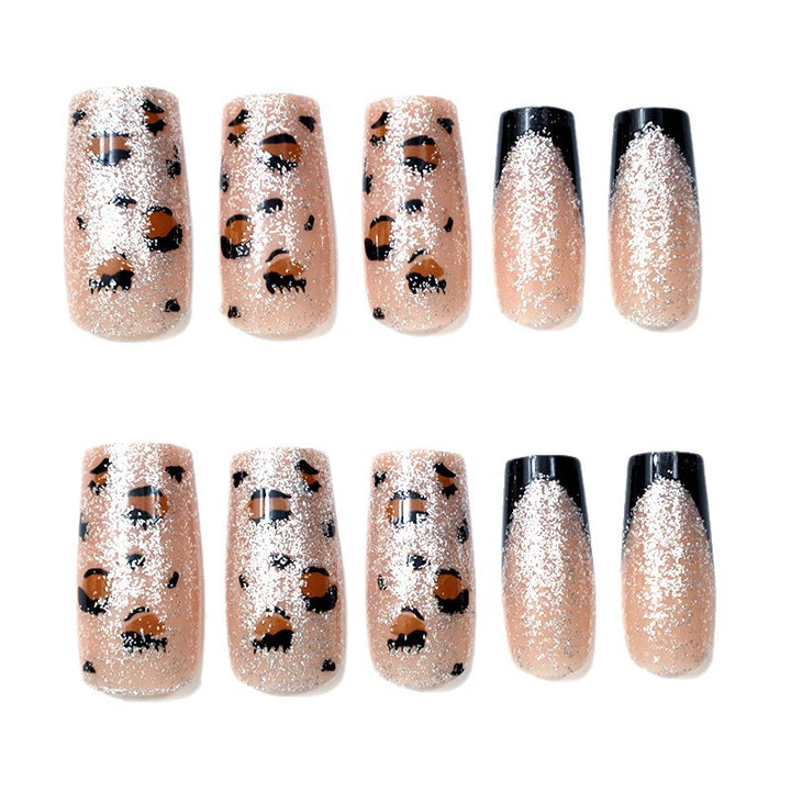 Elegant Leopard Print Nail Art Enhancements Kalsten
