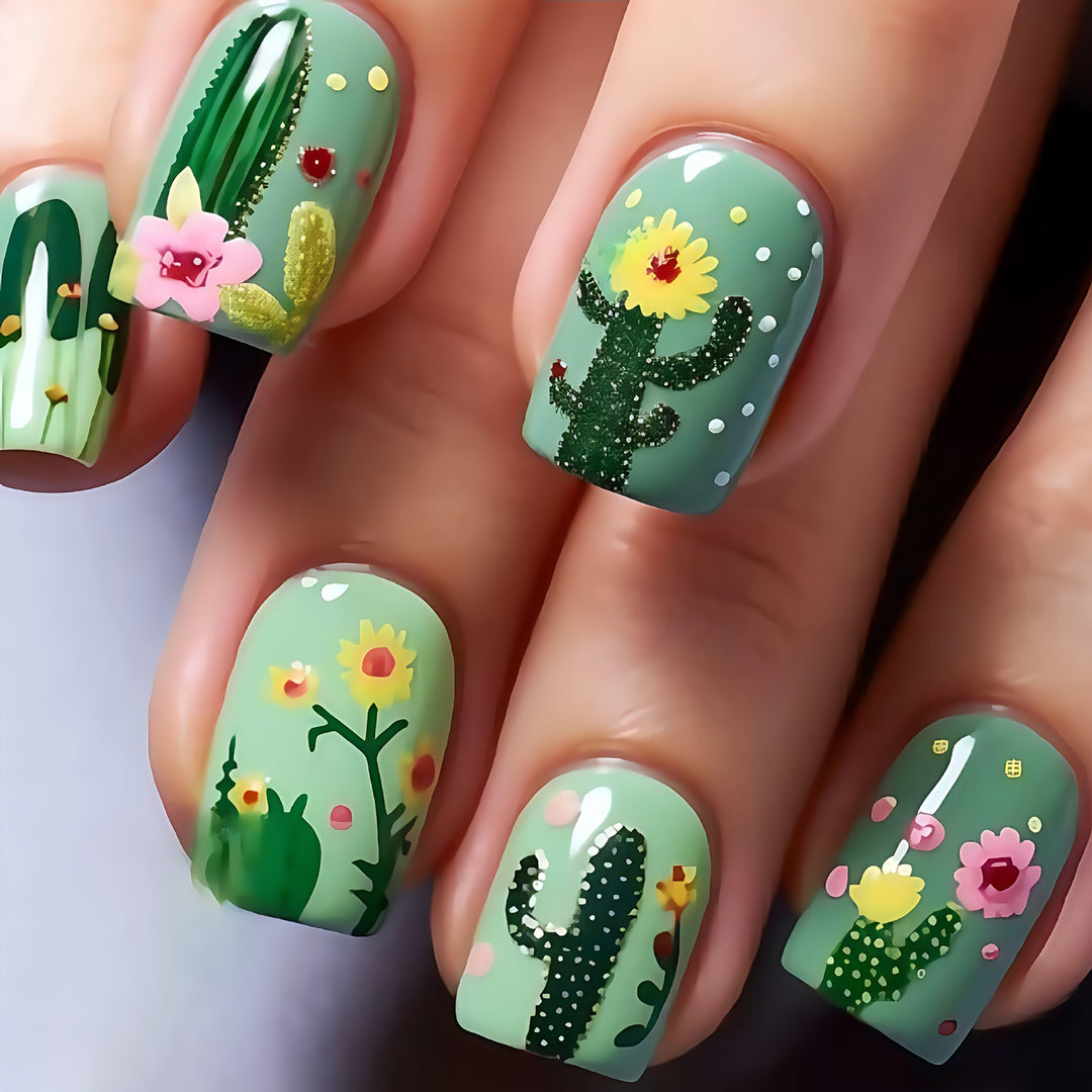 Elegant Artificial Nails with French Manicure and Glitter Effects Kalsten