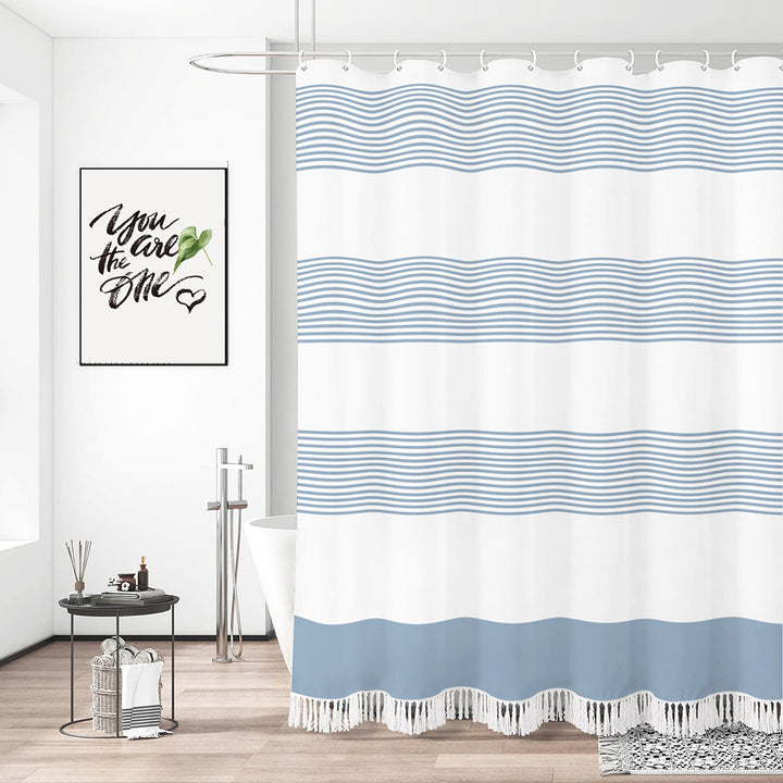 Coastal Wave Pattern Shower Curtain Kalsten