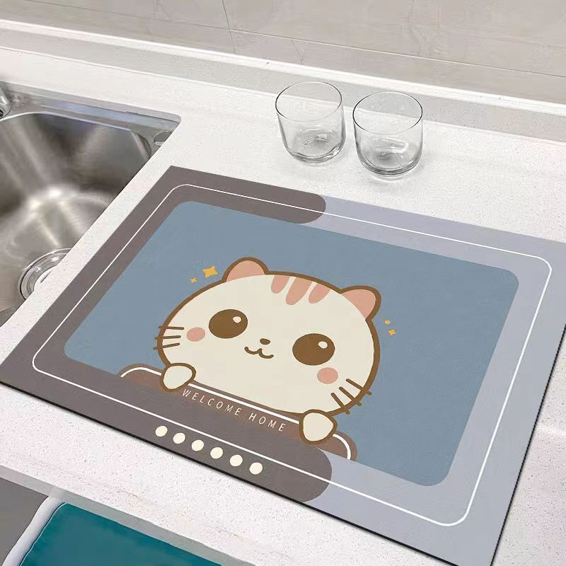 Cartoon Cat Kitchen Mat